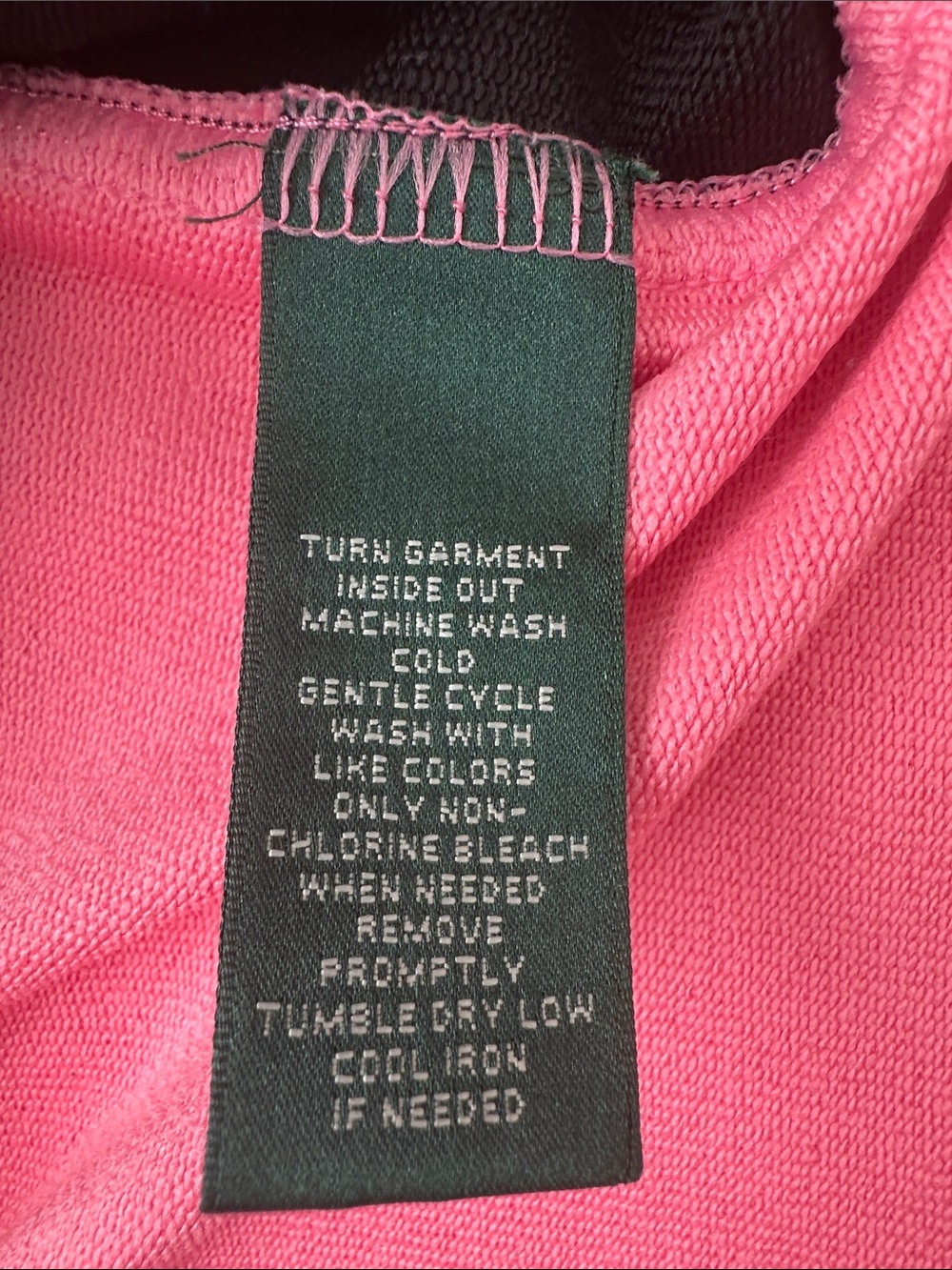 Lauren Active Ralph Lauren Pink & Black Full-Zip Long Sleeve Sweatshirt Size L - Picture 3 of 9